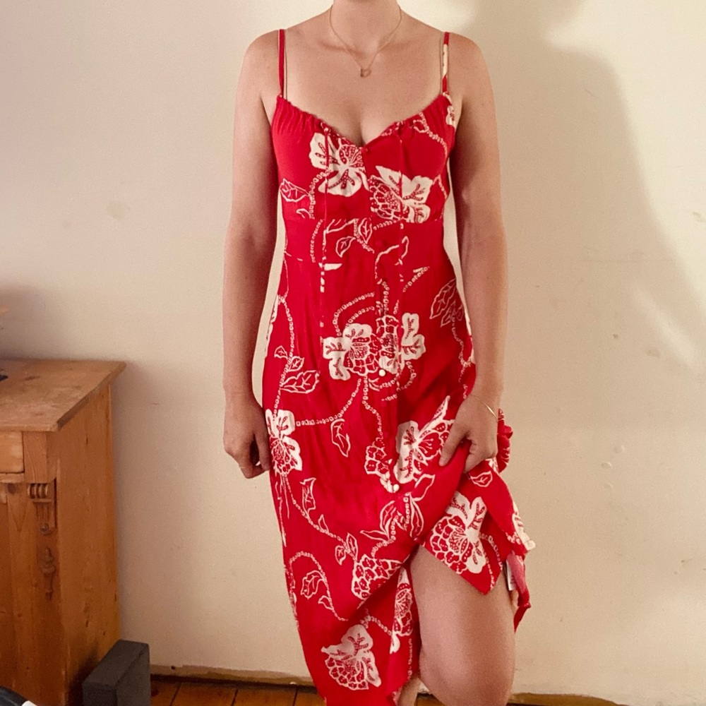 Red summer dress